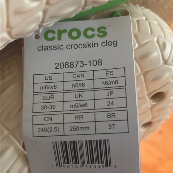 CROCS Cream Classic Crocskin clog 8 - Picture 4 of 4